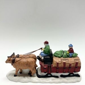 Dept 56 - Vintage (1987) Porcelain Heritage Village Ox Sled.